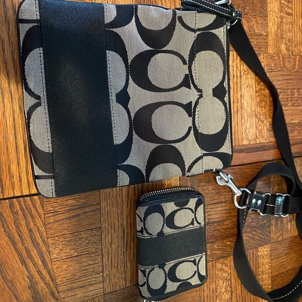 Coach cross body bag and wallet